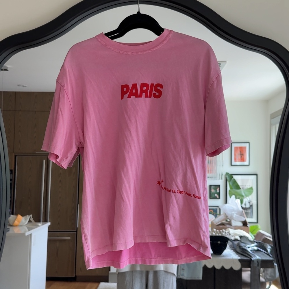 Pink Paris Graphic T-Shirt zara
